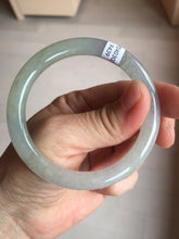 Load image into Gallery viewer, 52.3mm certified 100% natural Type A icy watery light green/purple/gray slim round cut jadeite jade bangle BL110-9439