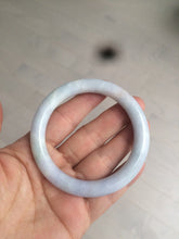 Load image into Gallery viewer, 54mm Certified type A 100% Natural white/light purple round cut Jadeite bangle AC77-0319