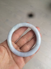Load image into Gallery viewer, 54mm Certified type A 100% Natural white/light purple round cut Jadeite bangle AC77-0319