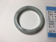 Load image into Gallery viewer, 57.5mm certified Type A 100% Natural light green/purple/black Jadeite Jade bangle BM104-5273