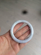 Load image into Gallery viewer, 54mm Certified type A 100% Natural white/light purple round cut Jadeite bangle AC77-0319