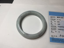 Load image into Gallery viewer, 57.5mm certified Type A 100% Natural light green/purple/black Jadeite Jade bangle BM104-5273