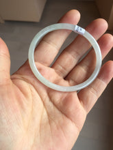 Load image into Gallery viewer, 51.5mm certified Type A 100% Natural light green purple white slim oval Jadeite Jade bangle BG221-8577
