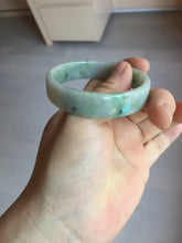 Load image into Gallery viewer, 51.7mm Certified type A 100% Natural sunny green dark green yellow purple with green flying flowers square Jadeite Jade bangle PA71-6940