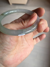 Load image into Gallery viewer, 52.3mm certified 100% natural Type A icy watery light green/purple/gray slim round cut jadeite jade bangle BL110-9439