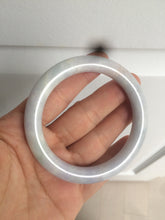 Load image into Gallery viewer, 54mm Certified type A 100% Natural white/light purple round cut Jadeite bangle AC77-0319