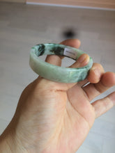 Load image into Gallery viewer, 50.6mm Certified type A 100% Natural sunny green/purple square Jadeite Jade bangle AZ60-7280