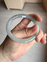 Load image into Gallery viewer, 52.3mm certified 100% natural Type A icy watery light green/purple/gray slim round cut jadeite jade bangle BL110-9439