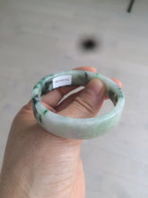 Load image into Gallery viewer, 50.6mm Certified type A 100% Natural sunny green/purple square Jadeite Jade bangle AZ60-7280