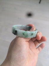 Load image into Gallery viewer, 50.6mm Certified type A 100% Natural sunny green/purple square Jadeite Jade bangle AZ60-7280