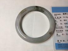 Load image into Gallery viewer, 57.5mm Certified Type A 100% Natural icy watery white purple black brown Jadeite Jade bangle BL58-7034