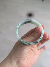 Load image into Gallery viewer, 50.6mm Certified type A 100% Natural sunny green/purple square Jadeite Jade bangle AZ60-7280