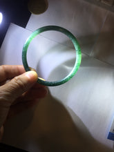 Load image into Gallery viewer, 61mm Certified Type A 100% Natural dark green/blue/gray Guatemala slim round cut Jadeite bangle PD176-2495