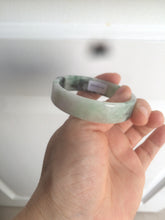 Load image into Gallery viewer, 50.6mm Certified type A 100% Natural sunny green/purple square Jadeite Jade bangle AZ60-7280