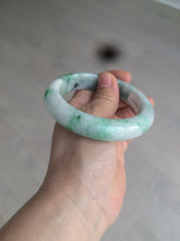 Load image into Gallery viewer, 57.6mm Certified 100% natural Type A sunny green/white jadeite jade bangle AX49-4131
