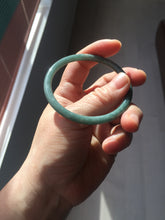 Load image into Gallery viewer, 53.2mm Certified Type A 100% Natural light green/blue slim round cut Guatemala Jadeite bangle BS61-4632