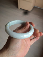 Load image into Gallery viewer, 58.4mm certified Type A 100% Natural light green white Jadeite Jade bangle AF90-2939