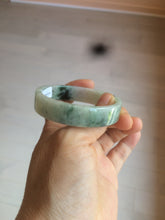 Load image into Gallery viewer, 51.7mm Certified type A 100% Natural sunny green/purple square Jadeite Jade  bangle AZ59-7279