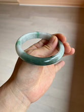 Load image into Gallery viewer, 56.5mm certificated Type A 100% Natural sunny green/dark green/white Jadeite Jade bangle Z132-2355