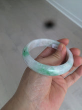 Load image into Gallery viewer, 56.4 mm certificated Type A 100% Natural sunny green/white/purple Jadeite Jade bangle S59-4130