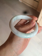 Load image into Gallery viewer, 58.4mm certified Type A 100% Natural light green white Jadeite Jade bangle AF90-2939