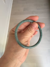 Load image into Gallery viewer, 53.2mm Certified Type A 100% Natural light green/blue slim round cut Guatemala Jadeite bangle BS61-4632