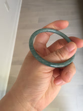 Load image into Gallery viewer, 53.2mm Certified Type A 100% Natural light green/blue slim round cut Guatemala Jadeite bangle BS61-4632