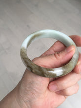 Load image into Gallery viewer, 59.2mm certified Type A 100% Natural green brown pink Jadeite Jade bangle BL120-9433
