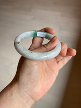 Load image into Gallery viewer, 56.4mm certificated Type A 100% Natural sunny green/white Jadeite Jade bangle Z130-2353