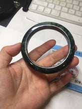 Load image into Gallery viewer, 58.5mm Certified 100% natural Type A dark green/black jadeite bangle PD30-9770