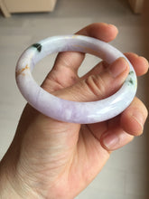 Load image into Gallery viewer, 56mm Certified 100% Natural type A green/light purple carved and golden-painted Jadeite Jade bangle PC70-(8712)