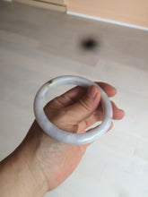 Load image into Gallery viewer, 59mm Certified type A 100% Natural white/light purple Jadeite bangle AC75-0312