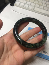Load image into Gallery viewer, 58.5mm Certified 100% natural Type A dark green/black jadeite bangle PD30-9770