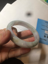 Load image into Gallery viewer, 57mm Certified Type A 100% Natural light yellow/purple/green(FU LU SHOU) Jadeite Jade bangle BK20-0756