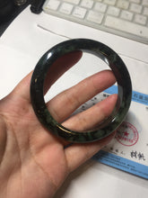 Load image into Gallery viewer, 58.5mm Certified 100% natural Type A dark green/black jadeite bangle PD30-9770
