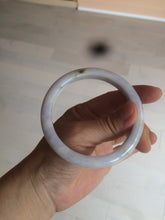 Load image into Gallery viewer, 59mm Certified type A 100% Natural white/light purple Jadeite bangle AC75-0312