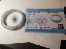 Load image into Gallery viewer, 57mm Certified Type A 100% Natural light yellow/purple/green(FU LU SHOU) Jadeite Jade bangle BK20-0756