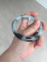 Load image into Gallery viewer, Shopify only. 56.5mm certified 100% natural type A dark green white jadeite jade bangle BN88-4487