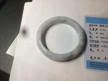Load image into Gallery viewer, 57mm Certified Type A 100% Natural light yellow/purple/green(FU LU SHOU) Jadeite Jade bangle BK20-0756