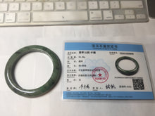Load image into Gallery viewer, 58.5mm Certified 100% natural Type A dark green/black jadeite bangle PD31-9808