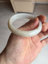 Load image into Gallery viewer, 52.7mm certified Type A 100% Natural white beige with yellow flying flowers Jadeite Jade bangle D158-3963