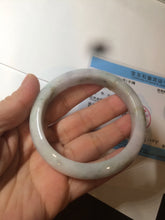 Load image into Gallery viewer, 57mm Certified Type A 100% Natural light yellow/purple/green(FU LU SHOU) Jadeite Jade bangle BK20-0756