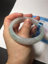 Load image into Gallery viewer, 56mm certified 100% natural icy watery sunny green purple jadeite jade bangle BN57-06970