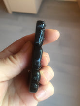 Load image into Gallery viewer, 100% Natural dark green/black jadeite jade(Mocui, 墨翠) GuanYin(观音) Pendant/handhold worry stone BL142