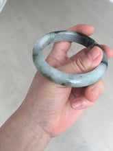 Load image into Gallery viewer, Shopify only. 56.5mm certified 100% natural type A dark green white jadeite jade bangle BN88-4487