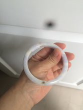 Load image into Gallery viewer, 59mm Certified type A 100% Natural white/light purple Jadeite bangle AC75-0312