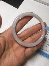 Load image into Gallery viewer, 55.4mm 100% natural Type A light purple white slim round cut jadeite jade bangle BM108-4525
