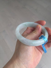 Load image into Gallery viewer, 56mm certified 100% natural icy watery sunny green purple jadeite jade bangle BN57-06970