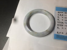 Load image into Gallery viewer, 57mm Certified Type A 100% Natural light yellow/purple/green(FU LU SHOU) Jadeite Jade bangle BK20-0756