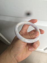 Load image into Gallery viewer, 59mm Certified type A 100% Natural white/light purple Jadeite bangle AC75-0312